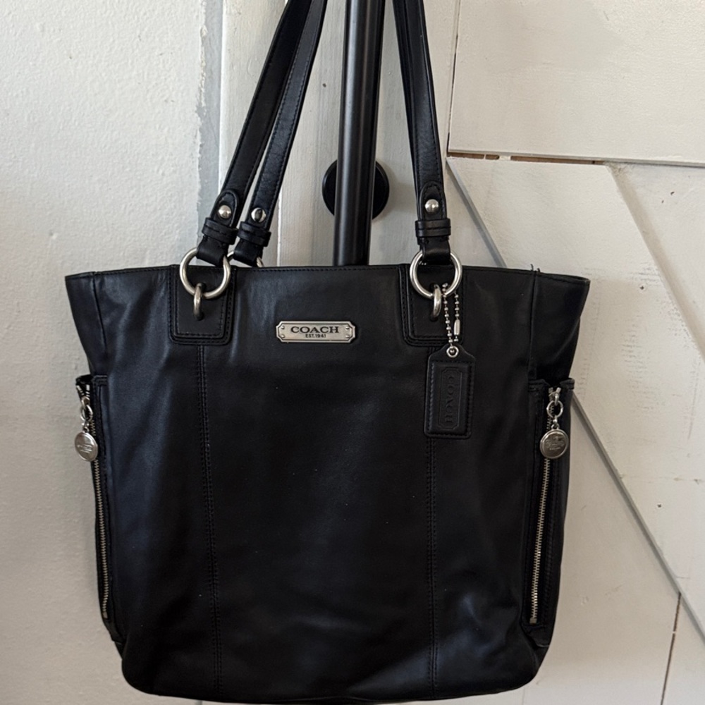 Coach Black Leather Tote